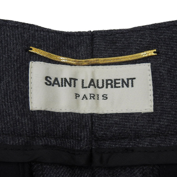 Pristine SAINT LAURENT PARIS Pants slacks gray wool Women 468583