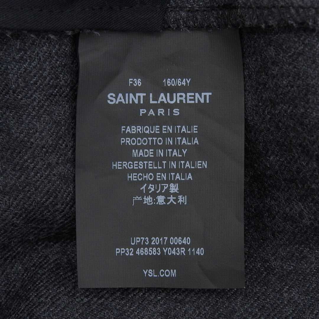 Pristine SAINT LAURENT PARIS Pants slacks gray wool Women 468583