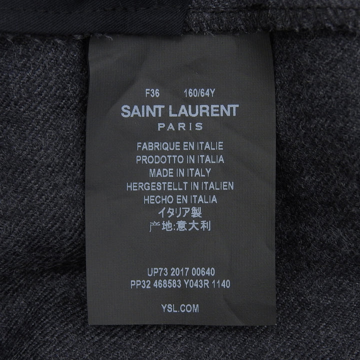 Pristine SAINT LAURENT PARIS Pants slacks gray wool Women 468583