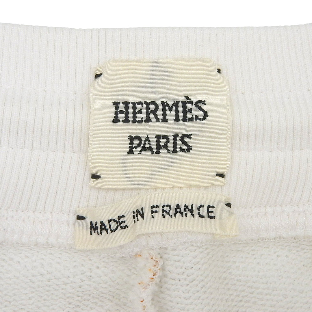 Excellent HERMES Shorts Do Re Boucles white cotton Women 38 3H4412DE