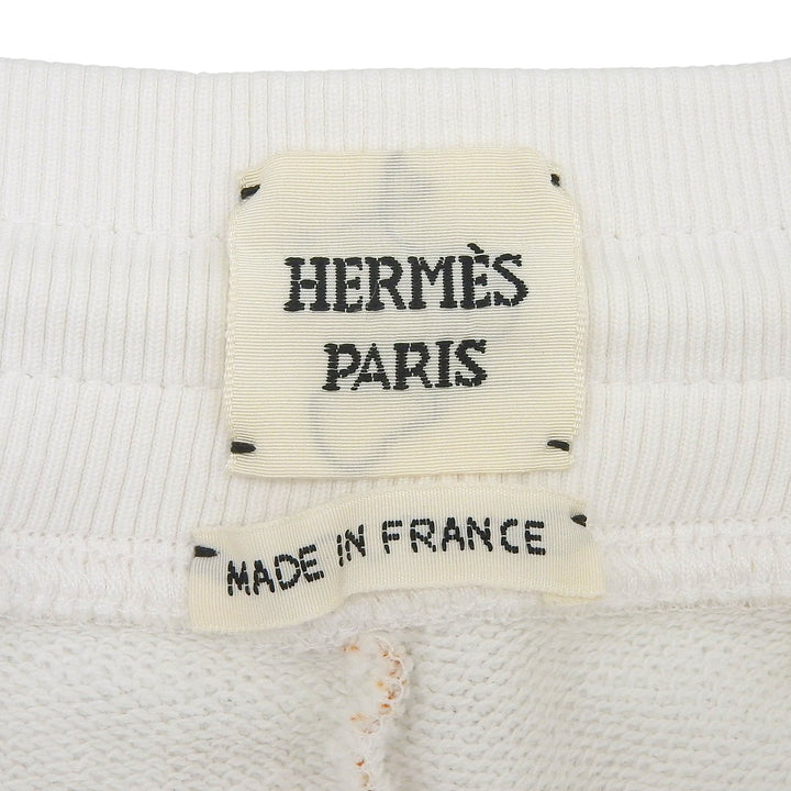 Excellent HERMES Shorts Do Re Boucles white cotton Women 38 3H4412DE