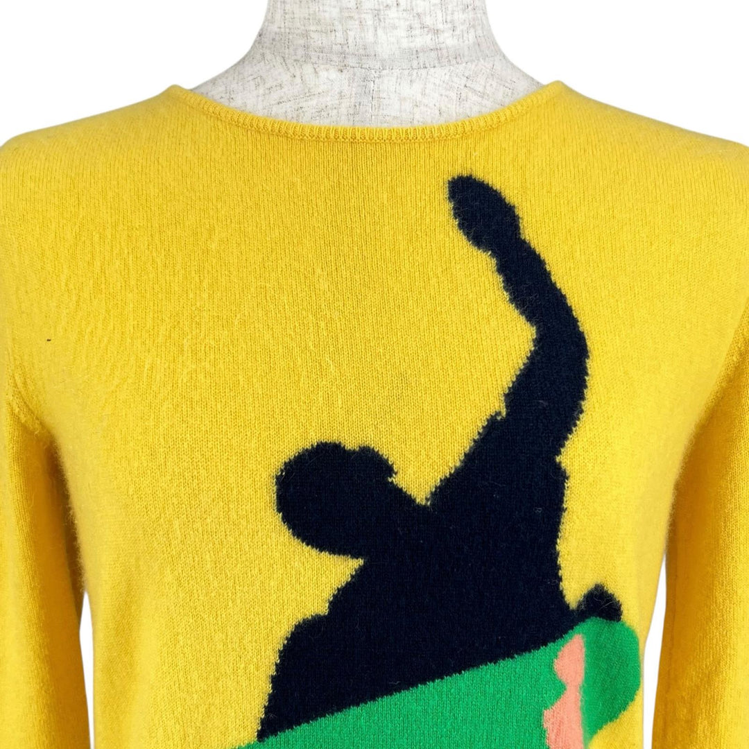 Great Lucien Pellat-Finet knit yellow cashmere Women S
