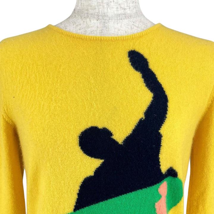 Great Lucien Pellat-Finet knit yellow cashmere Women S