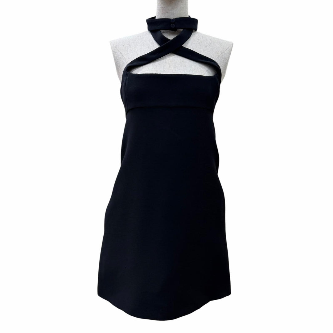 Great Christian Dior one piece Silk-blend halter-neck mini dress 38 221R39A1166