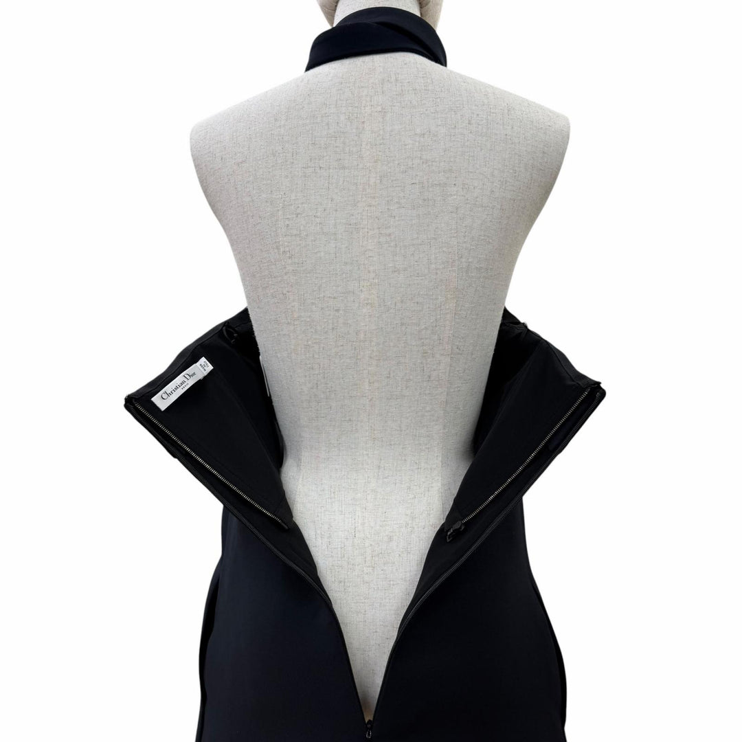 Great Christian Dior one piece Silk-blend halter-neck mini dress 38 221R39A1166