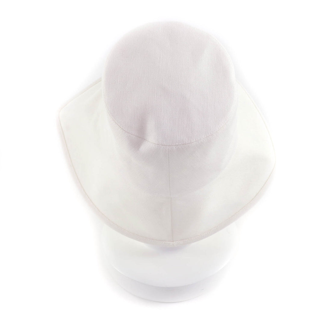 Excellent HERMES hat Gaelle white Hemp Women 58