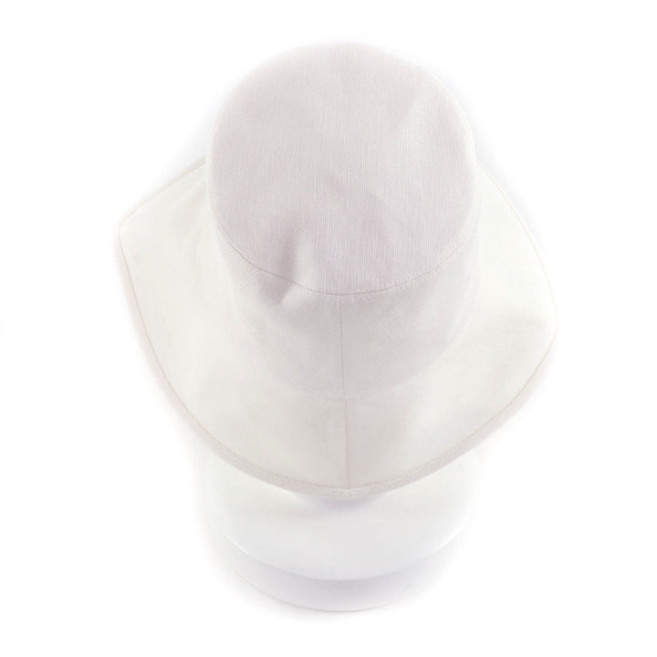 Excellent HERMES hat Gaelle white Hemp Women 58