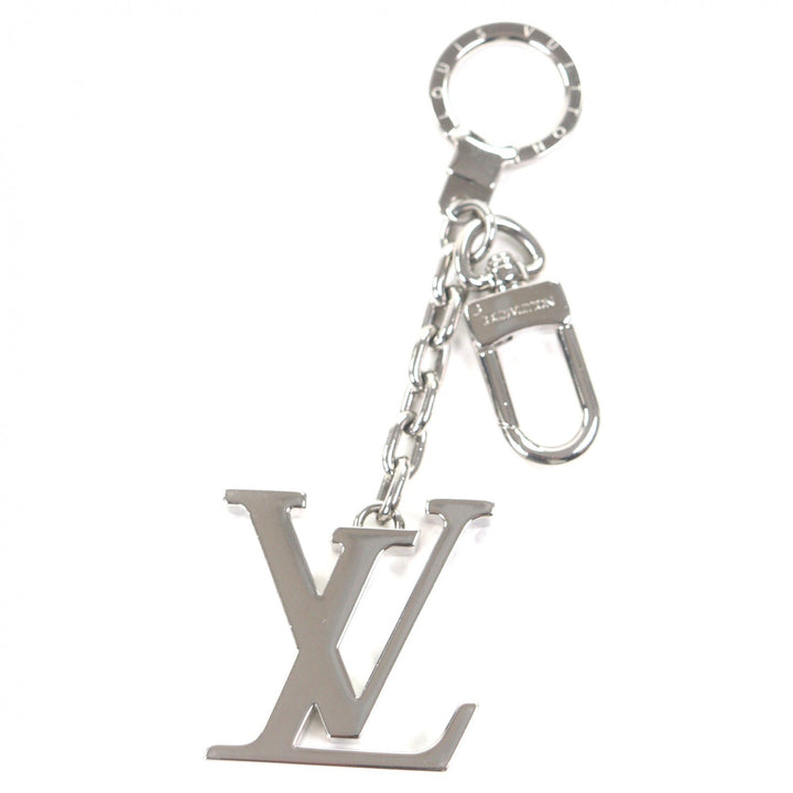 Great LOUIS VUITTON key ring Portocle Initial Charm Silver mens M65071