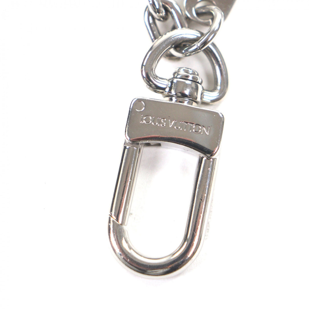 Great LOUIS VUITTON key ring Portocle Initial Charm Silver mens M65071