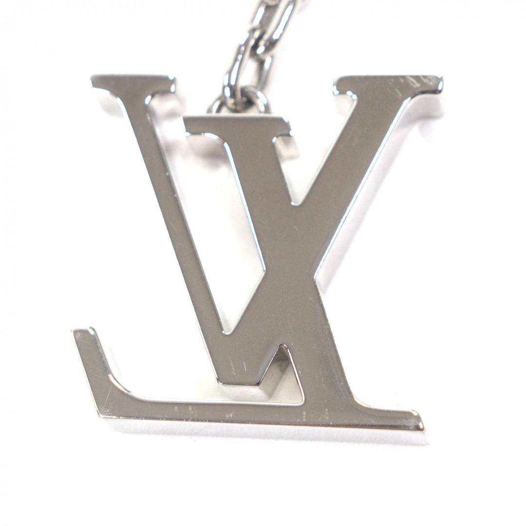 Great LOUIS VUITTON key ring Portocle Initial Charm Silver mens M65071