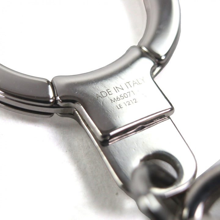 Great LOUIS VUITTON key ring Portocle Initial Charm Silver mens M65071