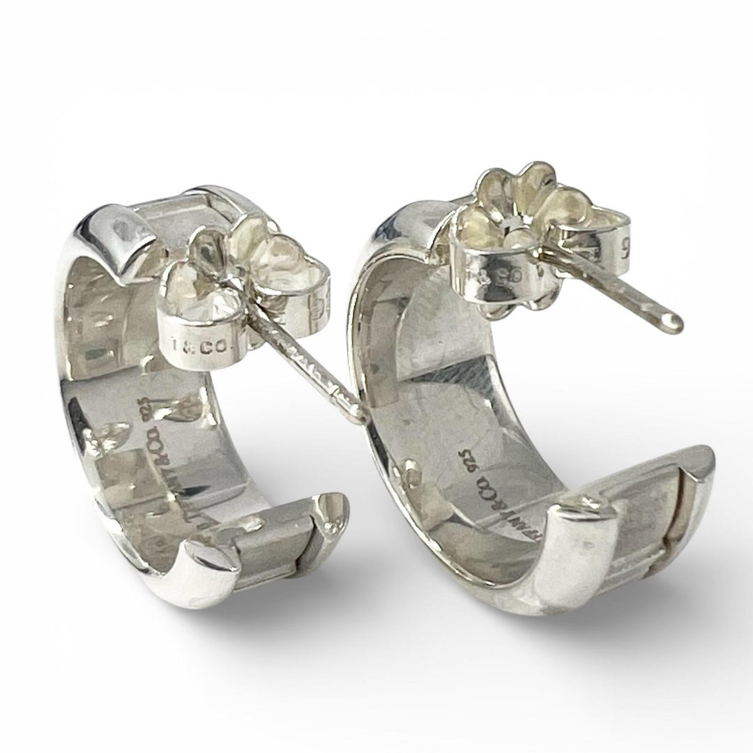 Excellent TIFFANY&Co. Pierce Atlas Hoops for both ears Silver 925 Women