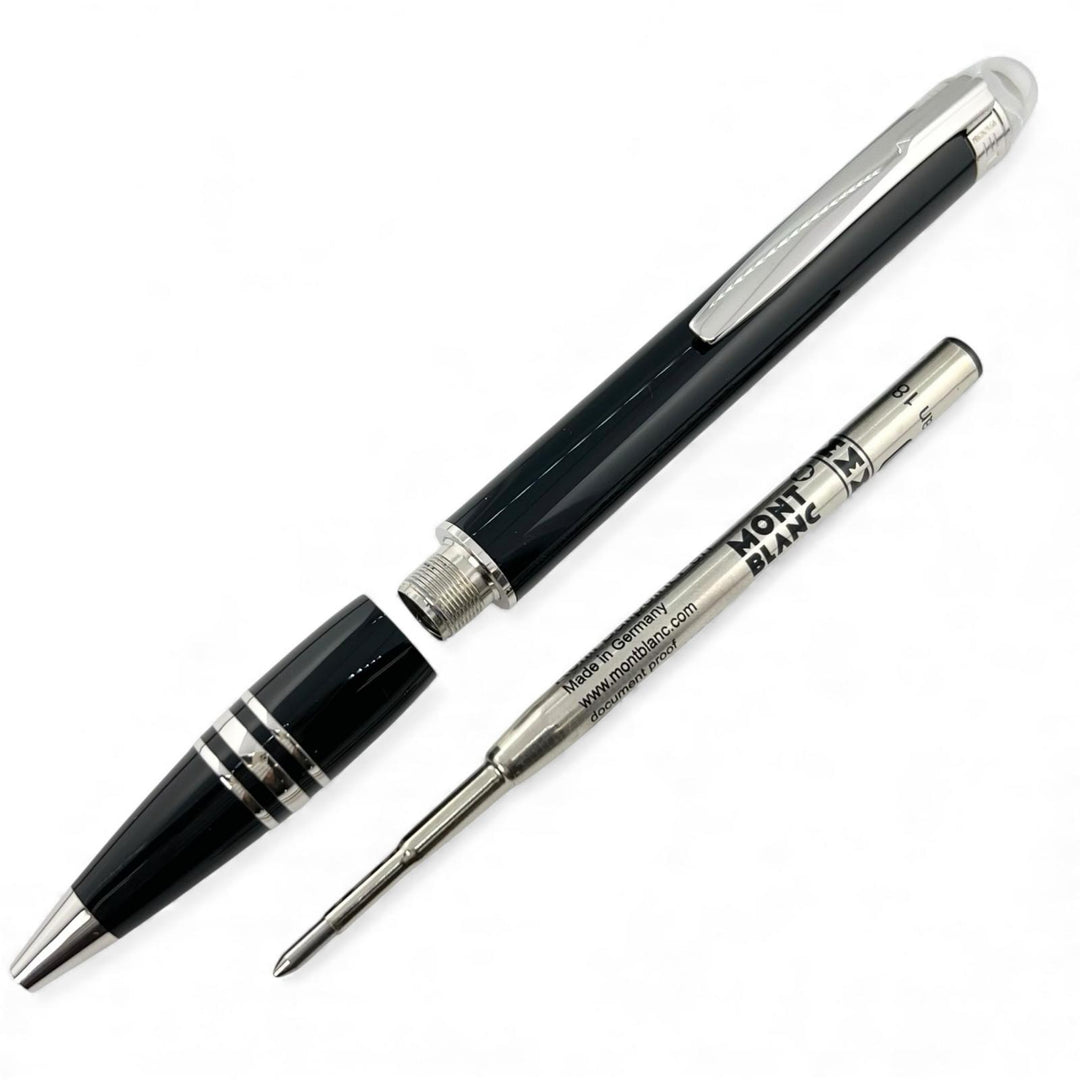 Excellent MONTBLANC Ballpoint pen Starwalker Resin White Star Twist Type Black