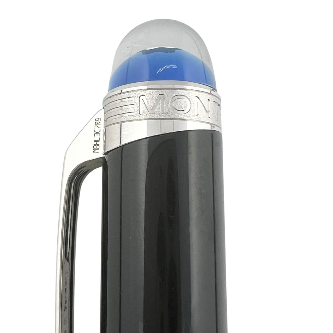 Great MONTBLANC Ballpoint pen Starwalker Blue Dome White Star Twist Type Black