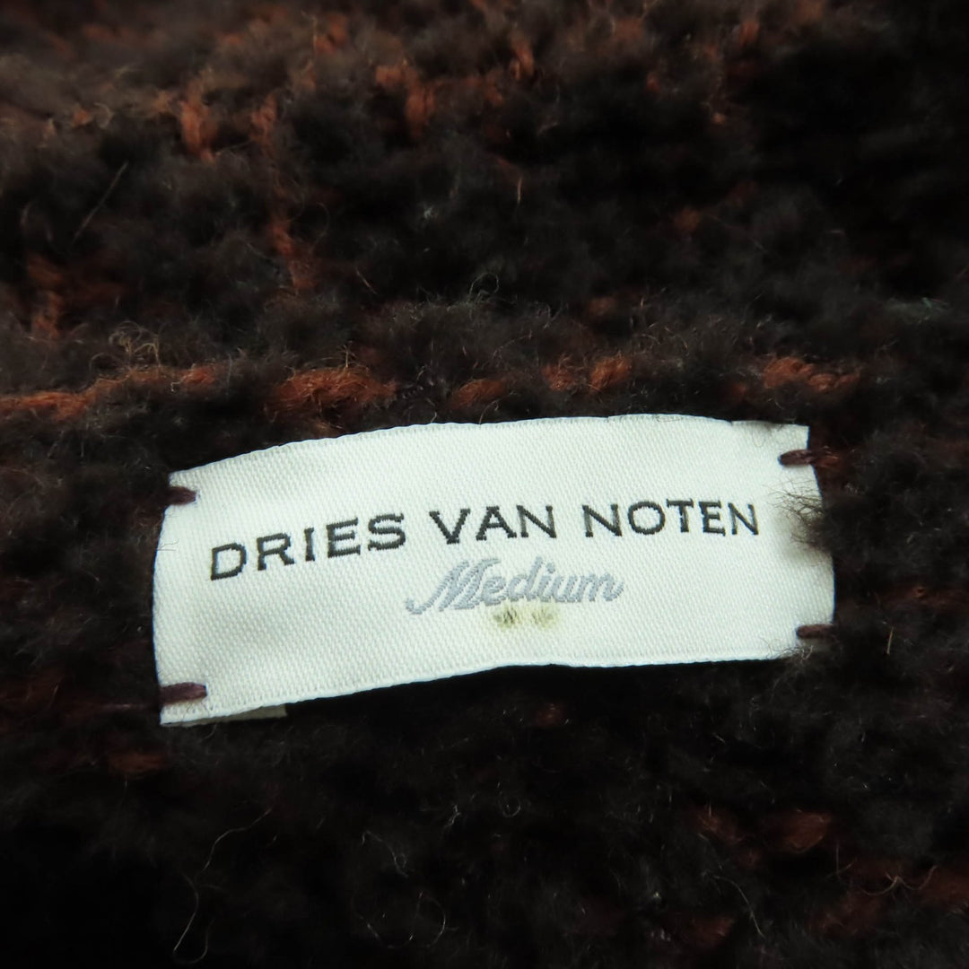 DRIES VAN NOTEN ニット オーバーサイズシルエット 長袖 ブラウン 1157-343-1355