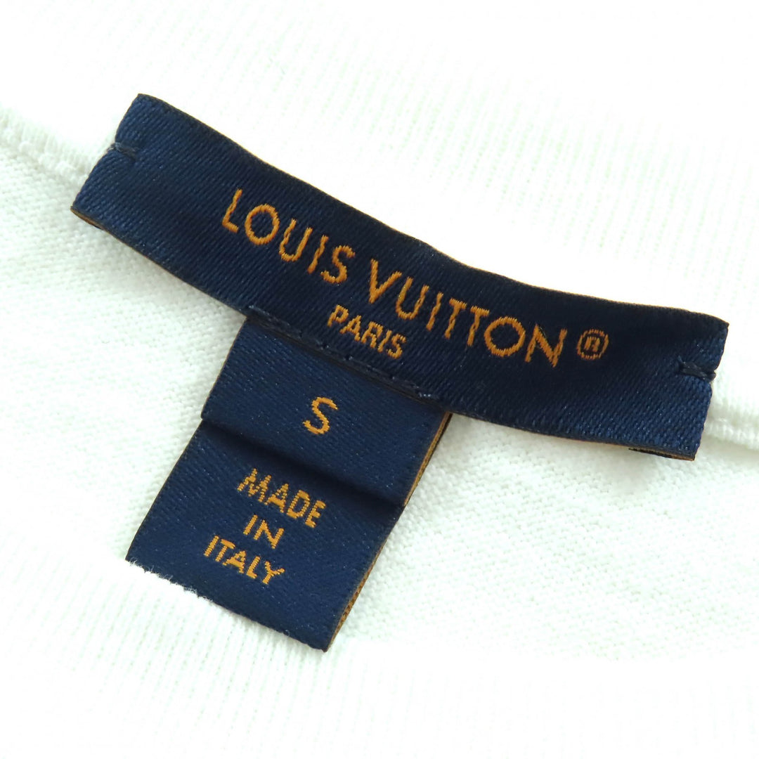 素晴らしい LOUIS VUITTON 半袖Tシャツ LVチェーンロゴパッチ クルーネック S