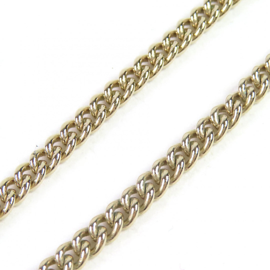 Pristine CHANEL Necklace COCO Mark Rhinestone Logo Medal Top Pendant gold B25A