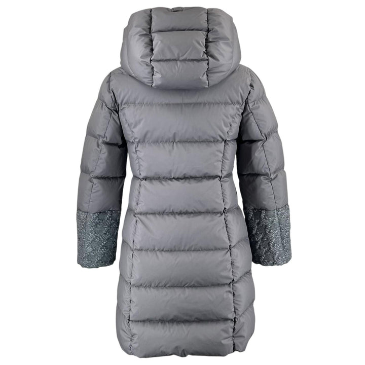 Excellent Herno down coat Logo button POLAR-TECH tweed gray polyester Women XS