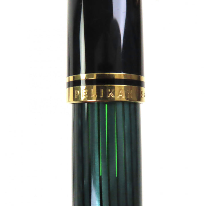 Excellent PERIKAN fountain pen Sovereign Black green 14K mens M600