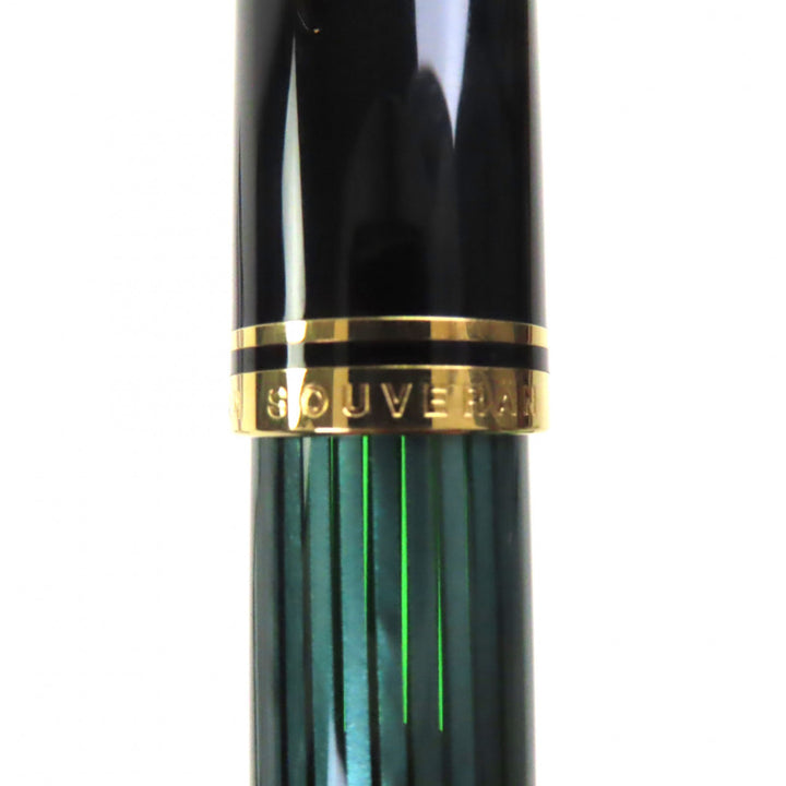 Excellent PERIKAN fountain pen Sovereign Black green 14K mens M600