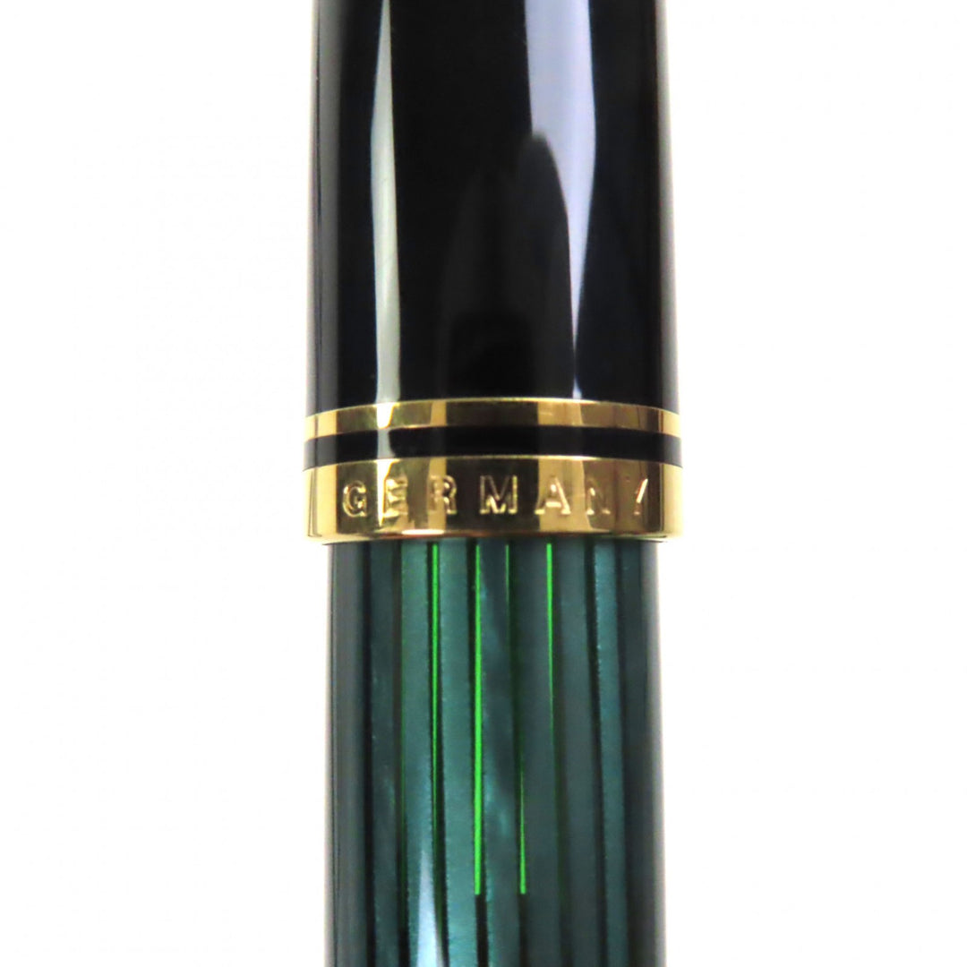 Excellent PERIKAN fountain pen Sovereign Black green 14K mens M600
