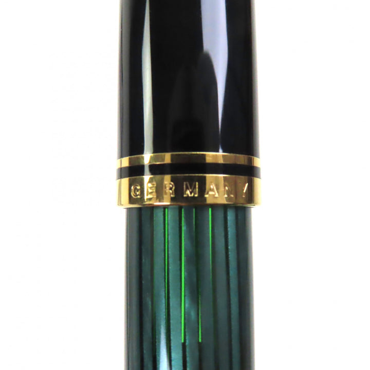 Excellent PERIKAN fountain pen Sovereign Black green 14K mens M600