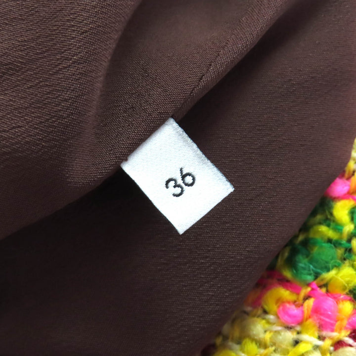 Excellent GUCCI Long skirt Lion button tweed multicolor 36 596980