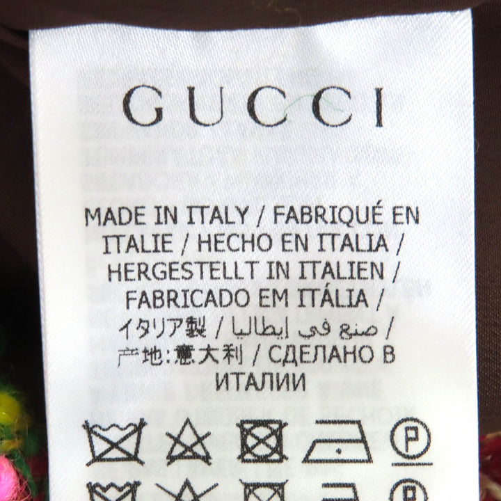 Excellent GUCCI Long skirt Lion button tweed multicolor 36 596980