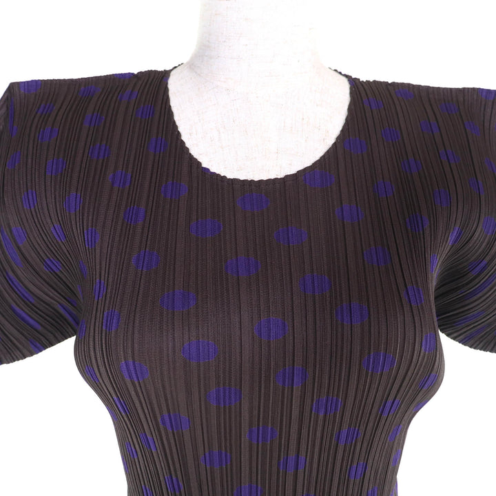 PLEATS PLEASE Tシャツ ドット柄 クルーネック 半袖 3 PP86-JK533 美品