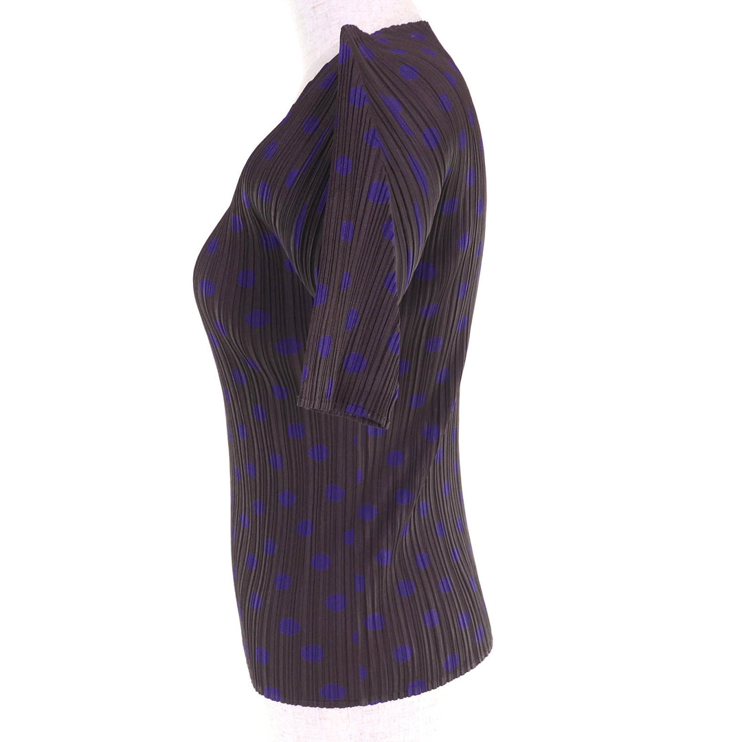 PLEATS PLEASE Tシャツ ドット柄 クルーネック 半袖 3 PP86-JK533 美品