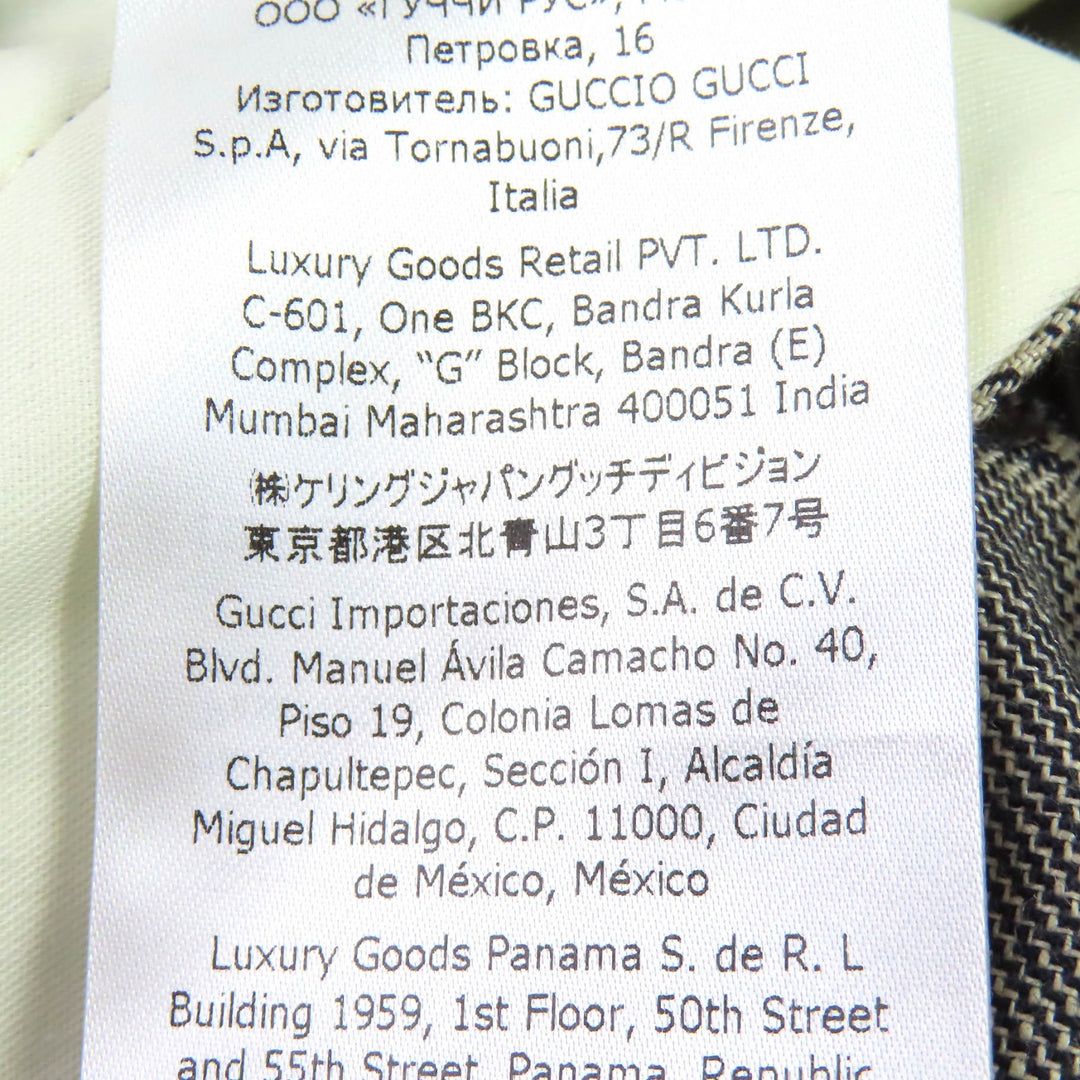 Excellent GUCCI Pants Boutique Glen Check Center Press Slacks mens 44 707294