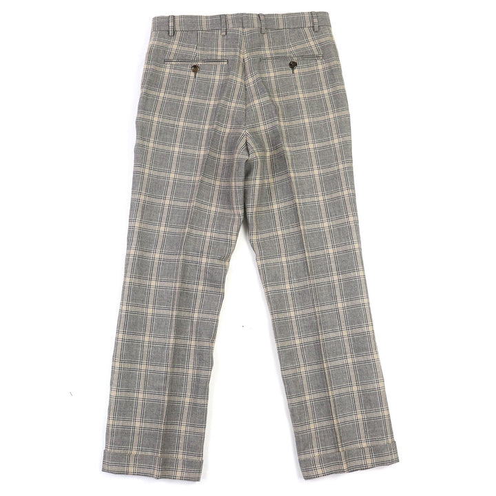 Excellent GUCCI Pants Boutique Glen Check Center Press Slacks mens 44 707294