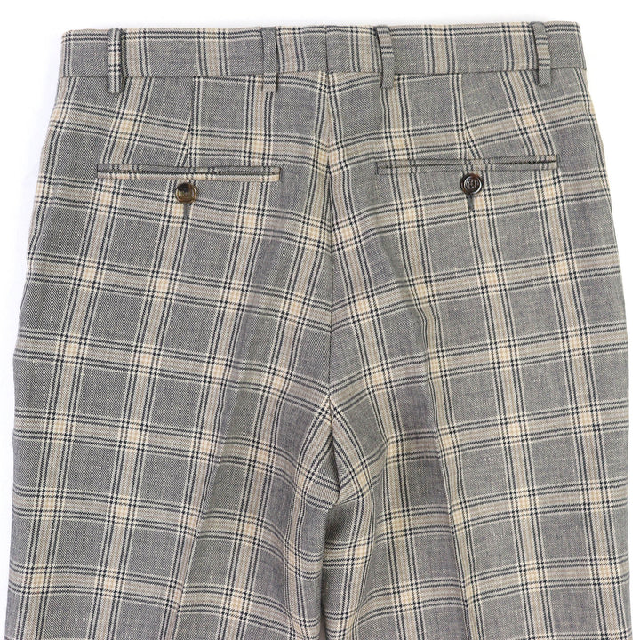 Excellent GUCCI Pants Boutique Glen Check Center Press Slacks mens 44 707294