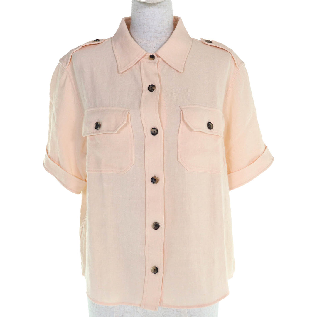 Loro Piana 短袖衬衫 Annalisa 米色亚麻女式 44 FAM7333