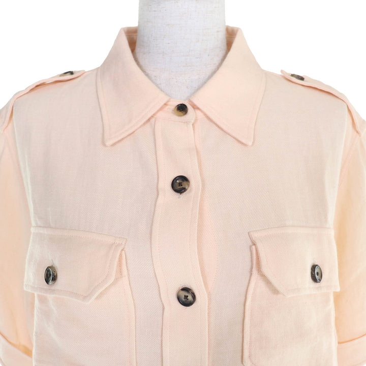 Loro Piana 短袖衬衫 Annalisa 米色亚麻女式 44 FAM7333