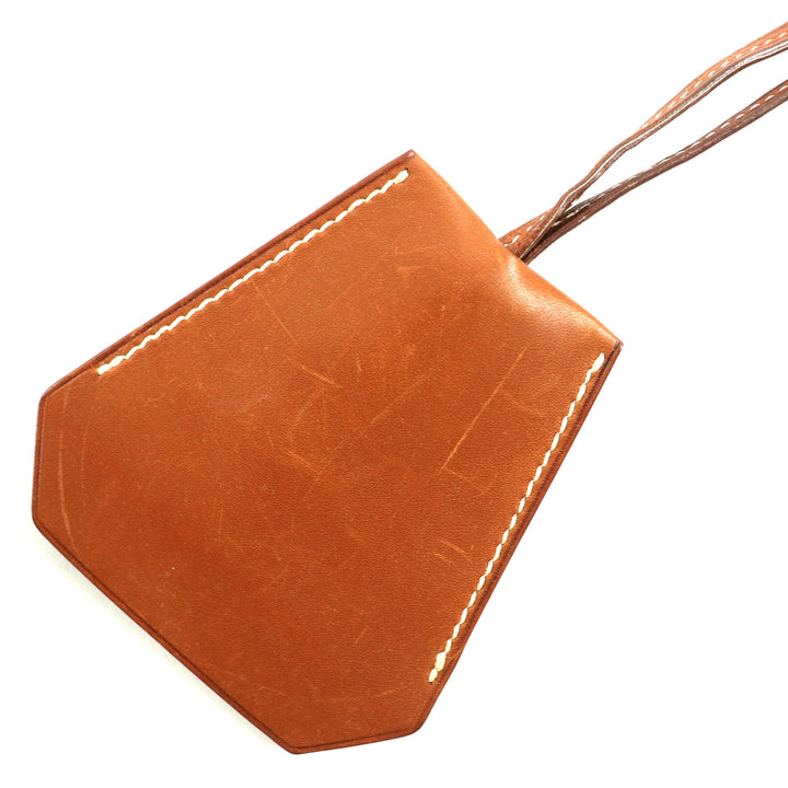Great HERMES Necklace Brown leather Women