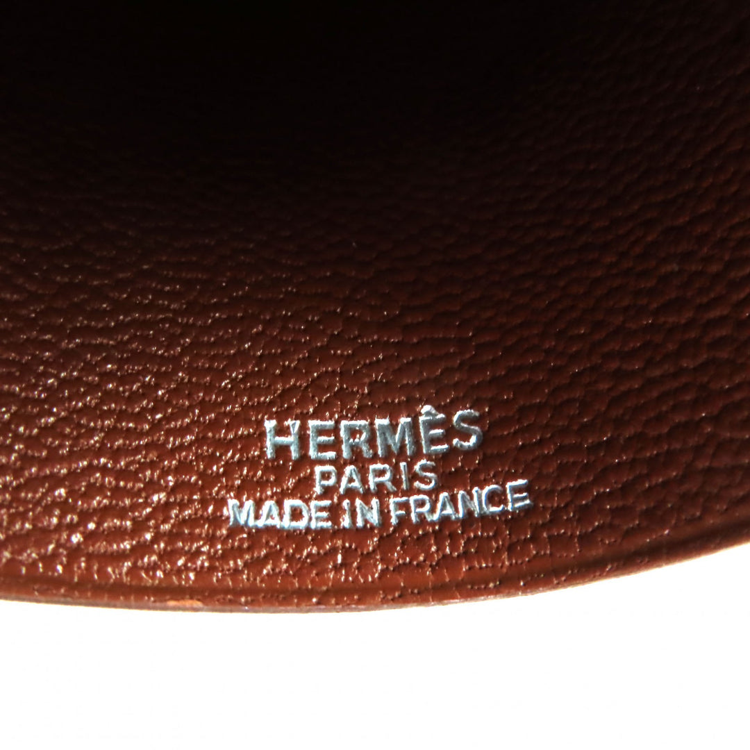 Great HERMES Necklace Brown leather Women