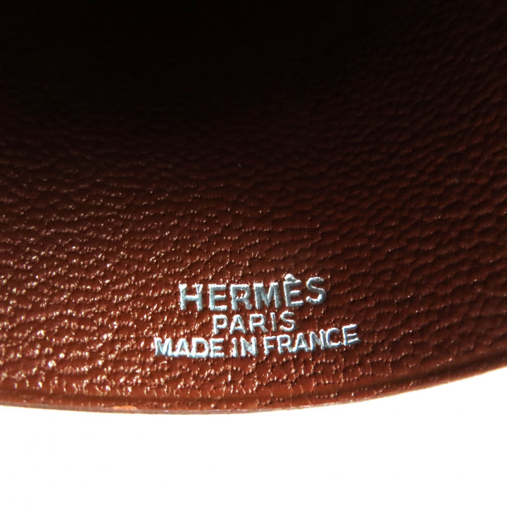 Great HERMES Necklace Brown leather Women