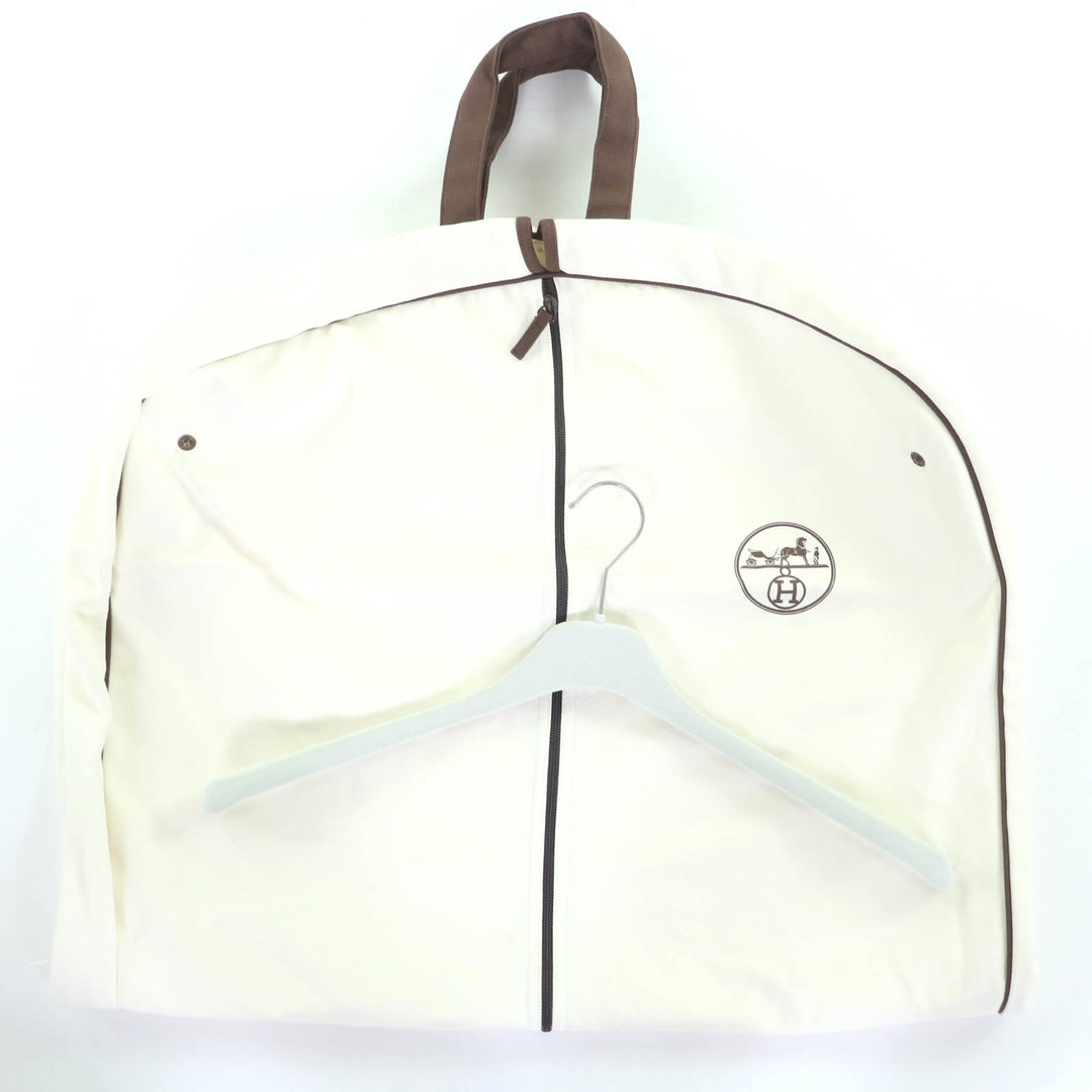 HERMES コート H モザイク サファリジャケット ベージュ コットン レディース 40 2H0117DP 美品