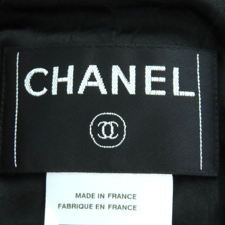 素晴らしい CHANEL ツーピースセット ブラック ブルー ウール レディース 40 02A P20280