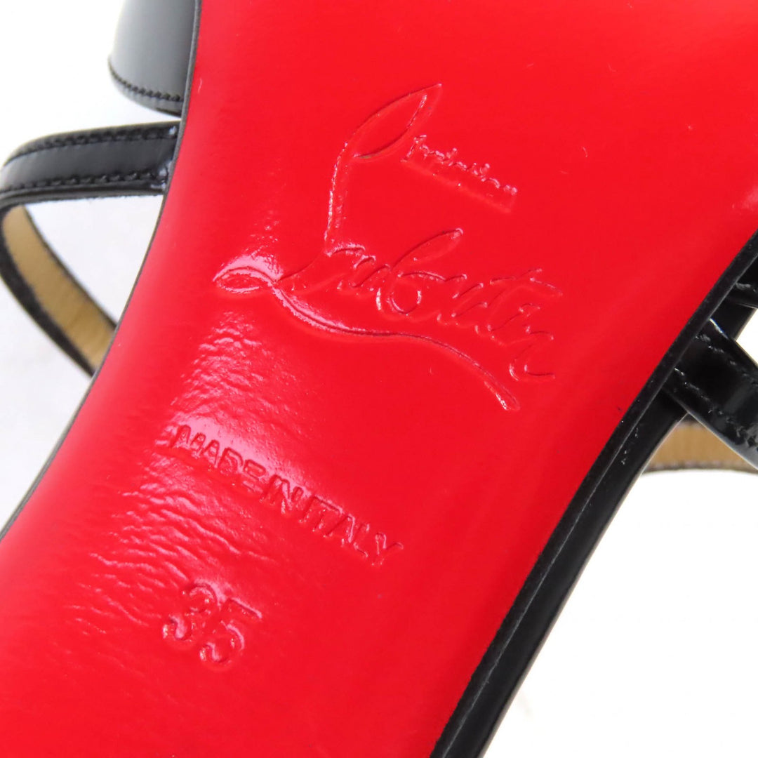 新品 クリスチャン・ルブタン パンプス CROSSPIGA 100 JAZZ ポインテッドトゥ ブラック 35