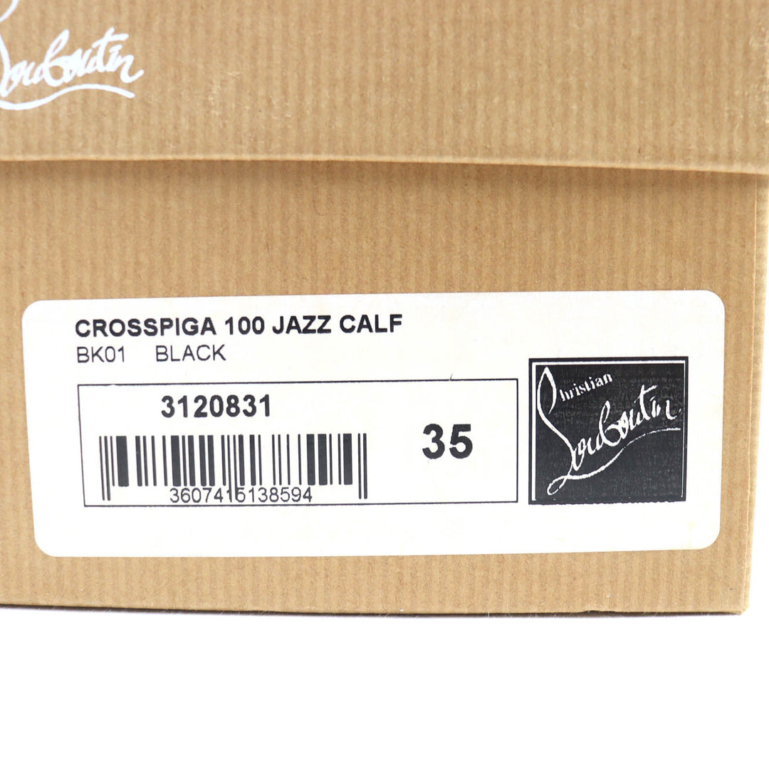 新品 クリスチャン・ルブタン パンプス CROSSPIGA 100 JAZZ ポインテッドトゥ ブラック 35