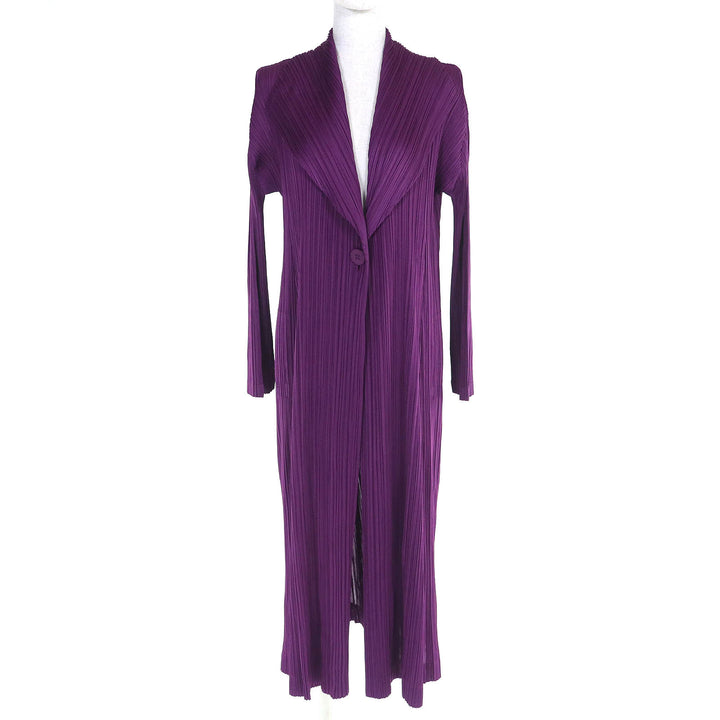PLEATS PLEASEのカーディガン フロントボタン 長袖 パープル 5 PP73-JA224