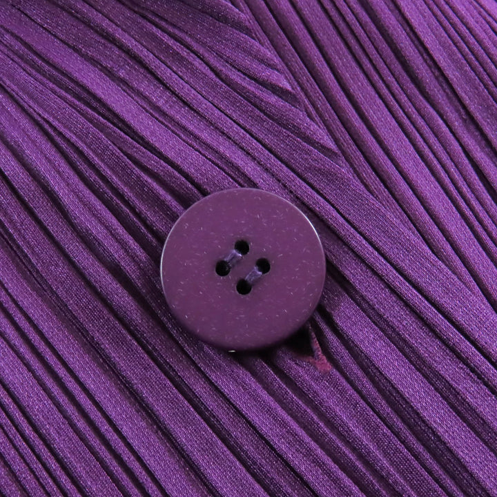 PLEATS PLEASEのカーディガン フロントボタン 長袖 パープル 5 PP73-JA224