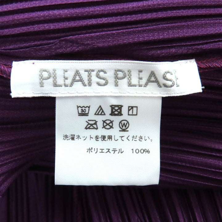 PLEATS PLEASEのカーディガン フロントボタン 長袖 パープル 5 PP73-JA224