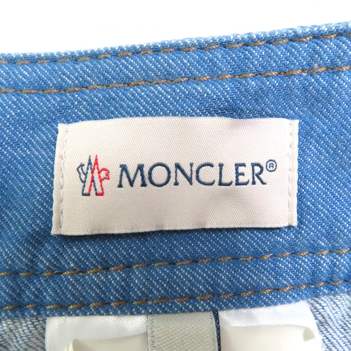 MONCLER プリーツスカート GONNA インディゴブルー コットン レディース 38 D10932561500