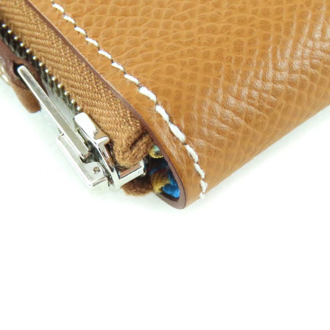 新品 HERMES コインケース アザップ コンパクト ミニ シルキン エプソン レザー レディース
