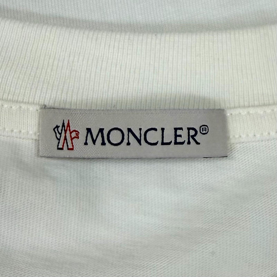 Excellent MONCLER Short sleeve T-shirt Ivory cotton Women M