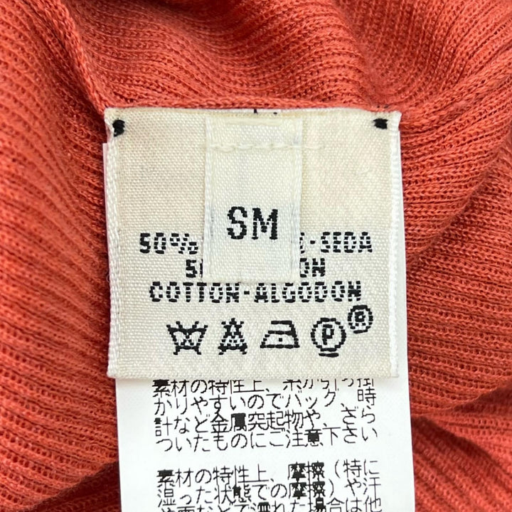 Great HERMES cardigan Silk-blend shirt Orange silk Women
