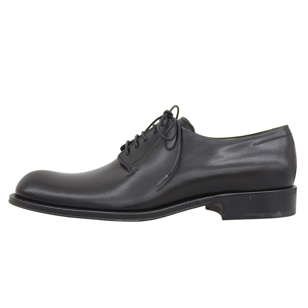 Pristine GIORGIO ARMANI Leather shoes Plain Toe Lace Up black leather mens 41